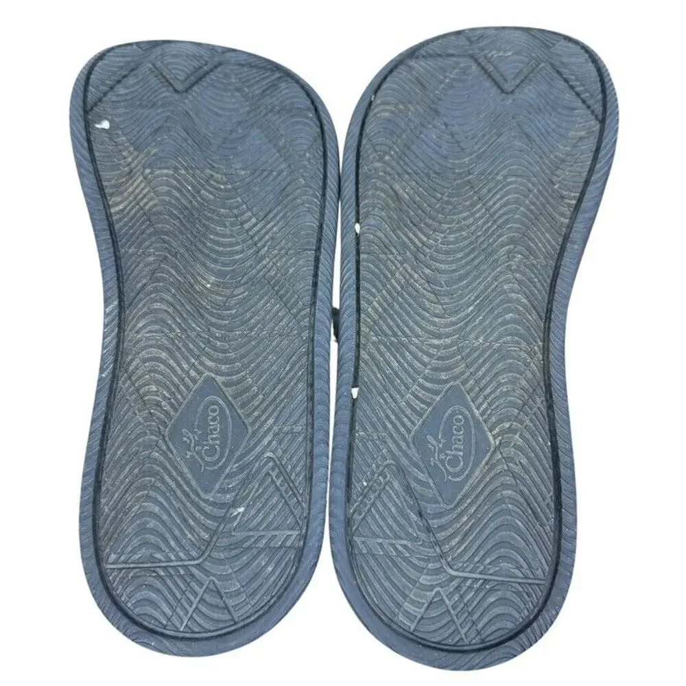 Chaco Chillos Slide Navy Green Mens Sandals Sporty Summer Shoes Flip Flops sz 14